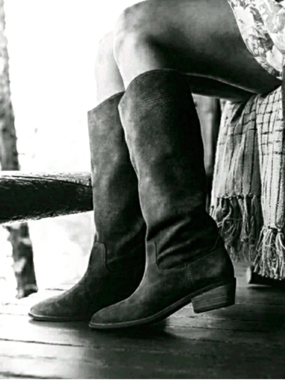 FRYE & CO Caden Stitch Suede Leather Knee High Tall Boots